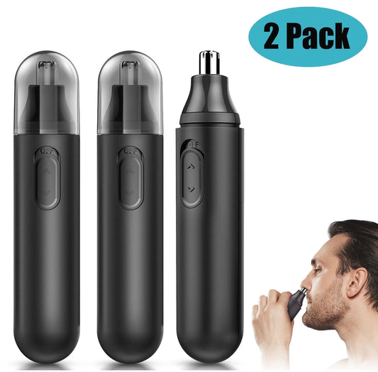 2 Pack Nose Hair Trimmer, For Nose, Ear, Eyebrow, & Facial Hair 