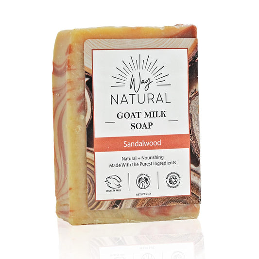 Sandalwood Soap Bar - Goat Milk Soap for Men, all Natural