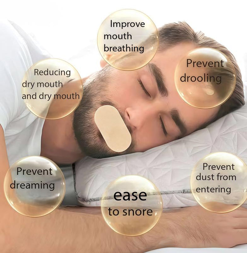Mouth Tape- black, for improved breathing, sleep, jawline, &  