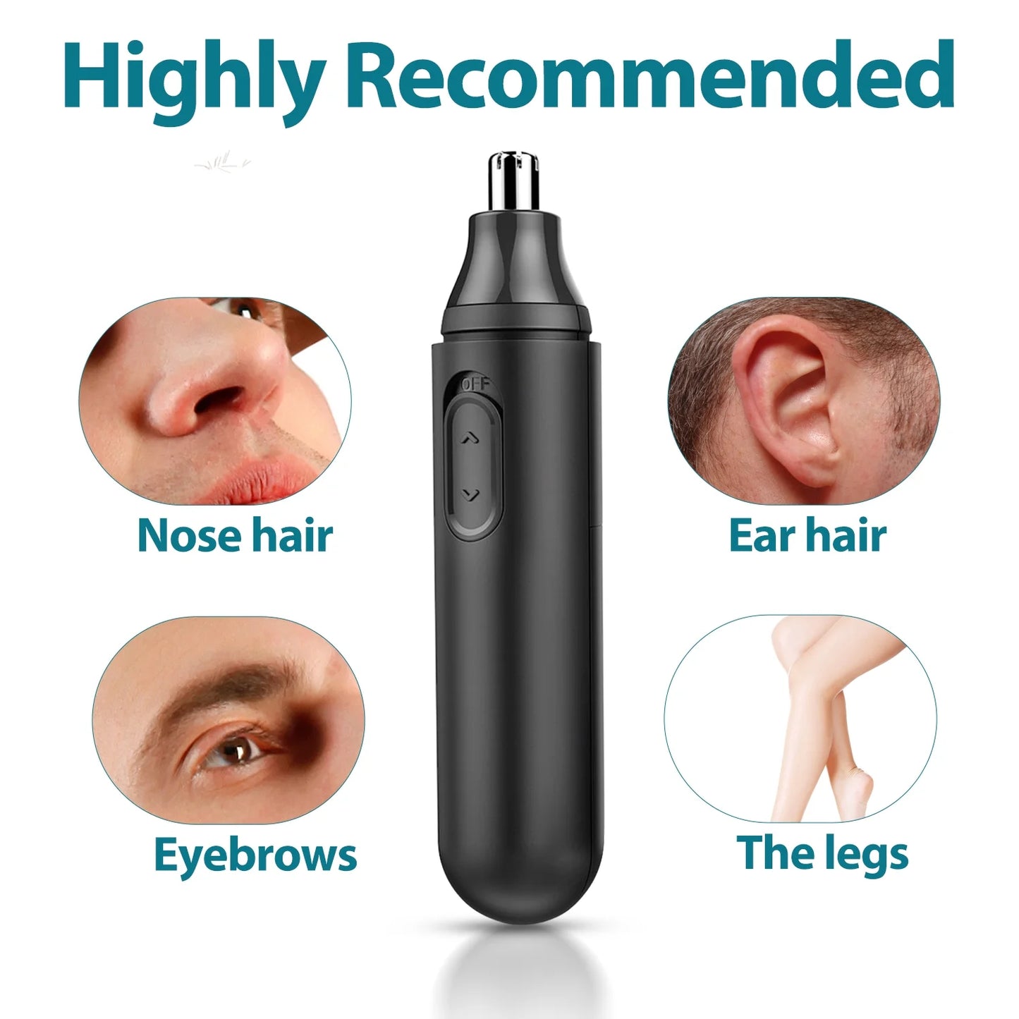 2 Pack Nose Hair Trimmer, For Nose, Ear, Eyebrow, & Facial Hair 