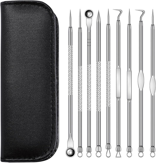 Blackhead Remover Pimple Popper Tool Kit (9 Pieces)