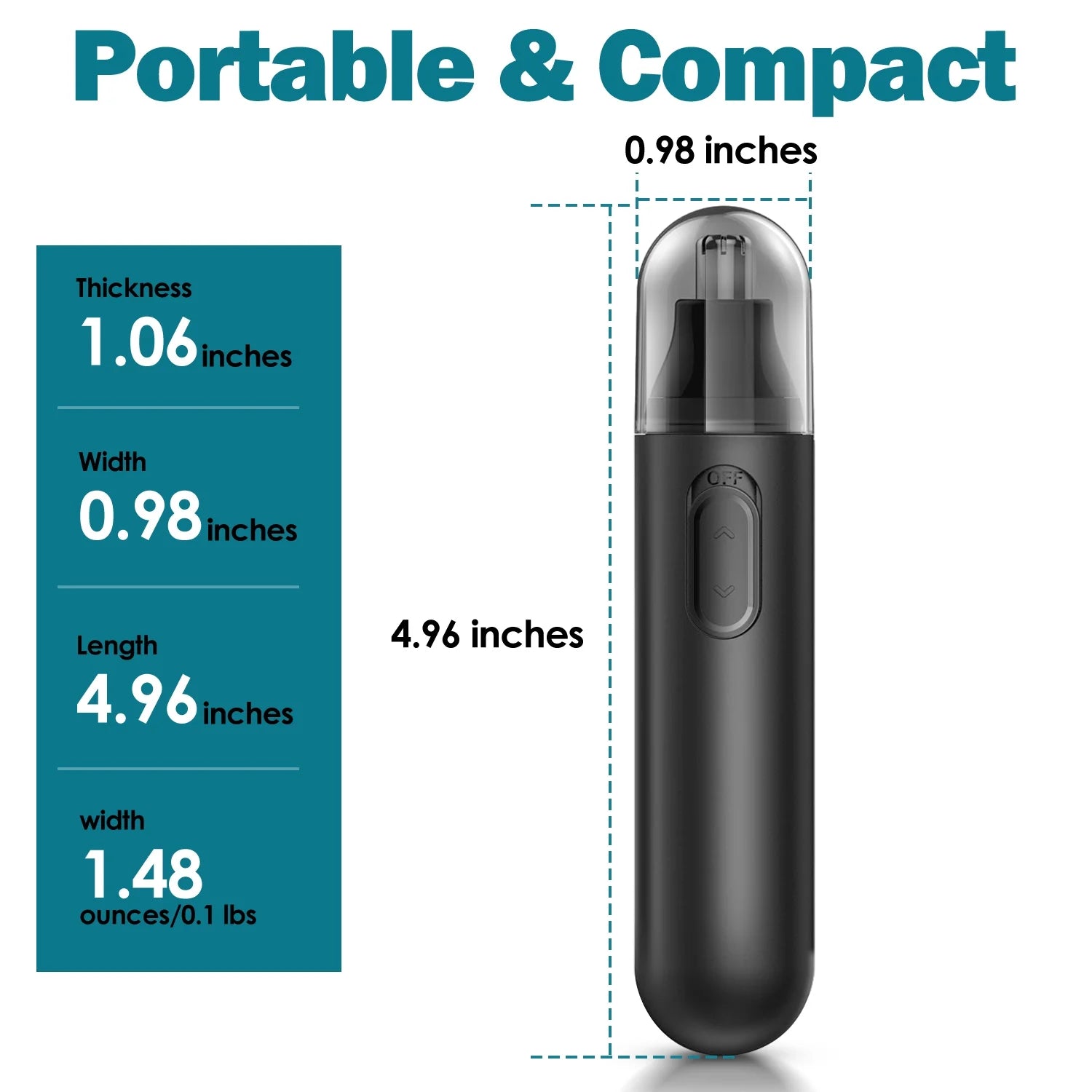 2 Pack Nose Hair Trimmer, For Nose, Ear, Eyebrow, & Facial Hair 