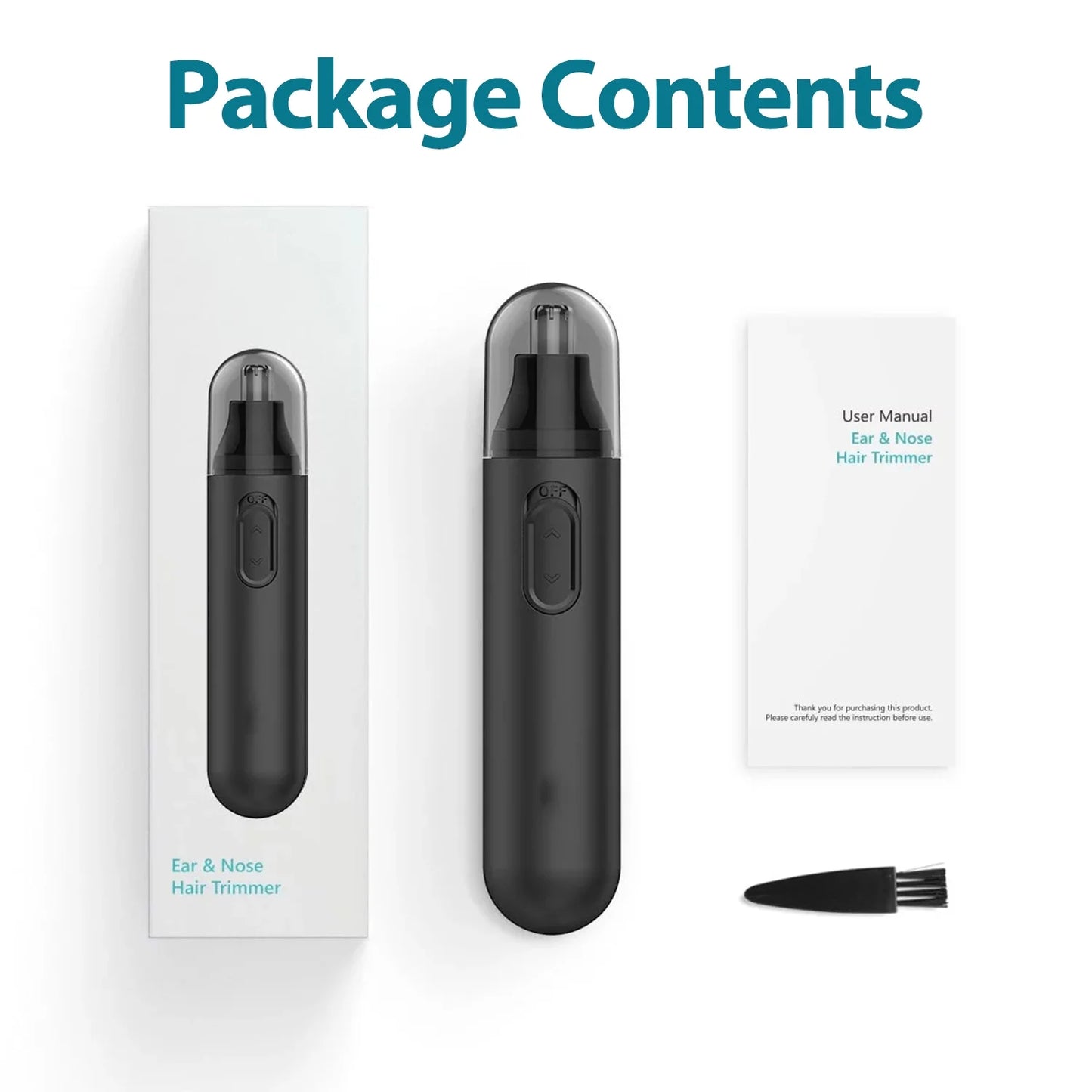 2 Pack Nose Hair Trimmer, For Nose, Ear, Eyebrow, & Facial Hair 